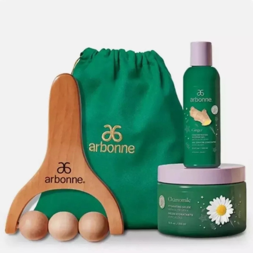 BLACK FRIDAY ARBONNE 3pc Spa Set Gift Set Chamomile & Ginger NEW XMAS